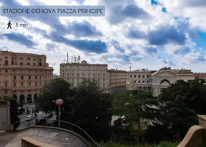 Accoglienti Stazione Piazza Principe - 5 Min Treni Crociere بيت ضيافة